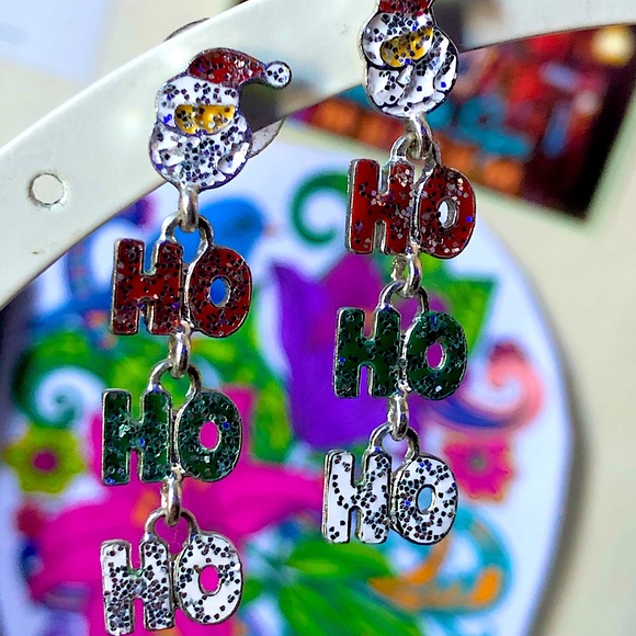 Ho Ho Ho Santa Earrings - Picture 1 of 1